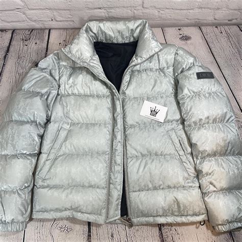 dior puffer jacket grey